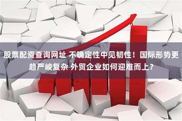 股票配资查询网址 不确定性中见韧性！国际形势更趋严峻复杂 外贸企业如何迎难而上？