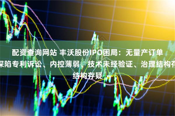 配资查询网站 丰沃股份IPO困局：无量产订单、深陷专利诉讼、内控薄弱、技术未经验证、治理结构存疑
